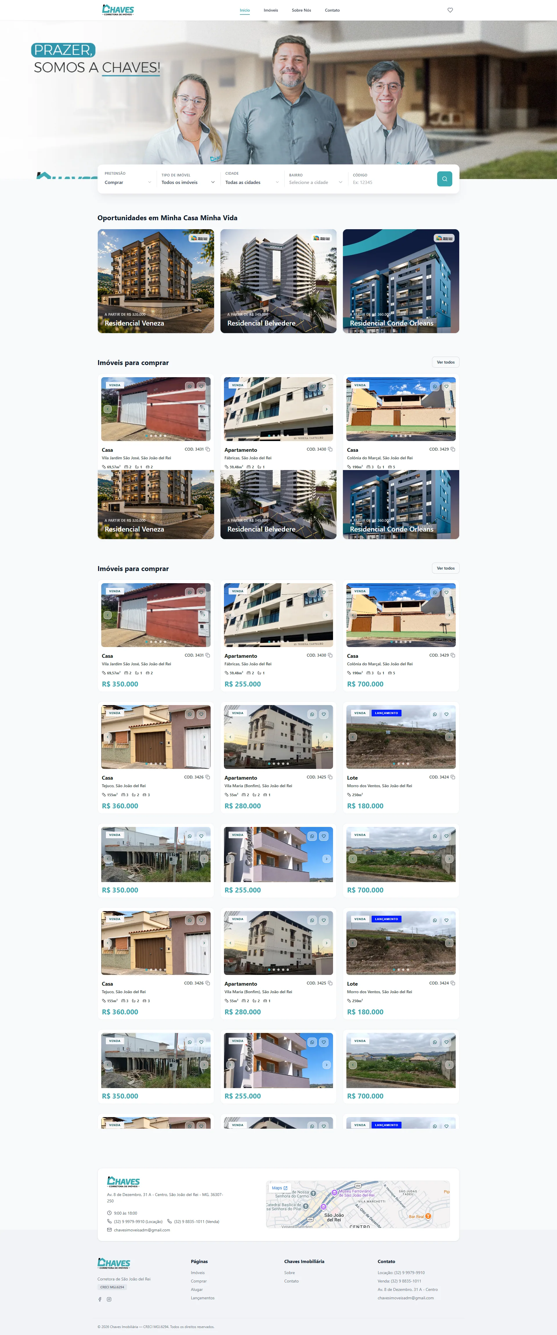 Website Chaves Corretora de Imóveis