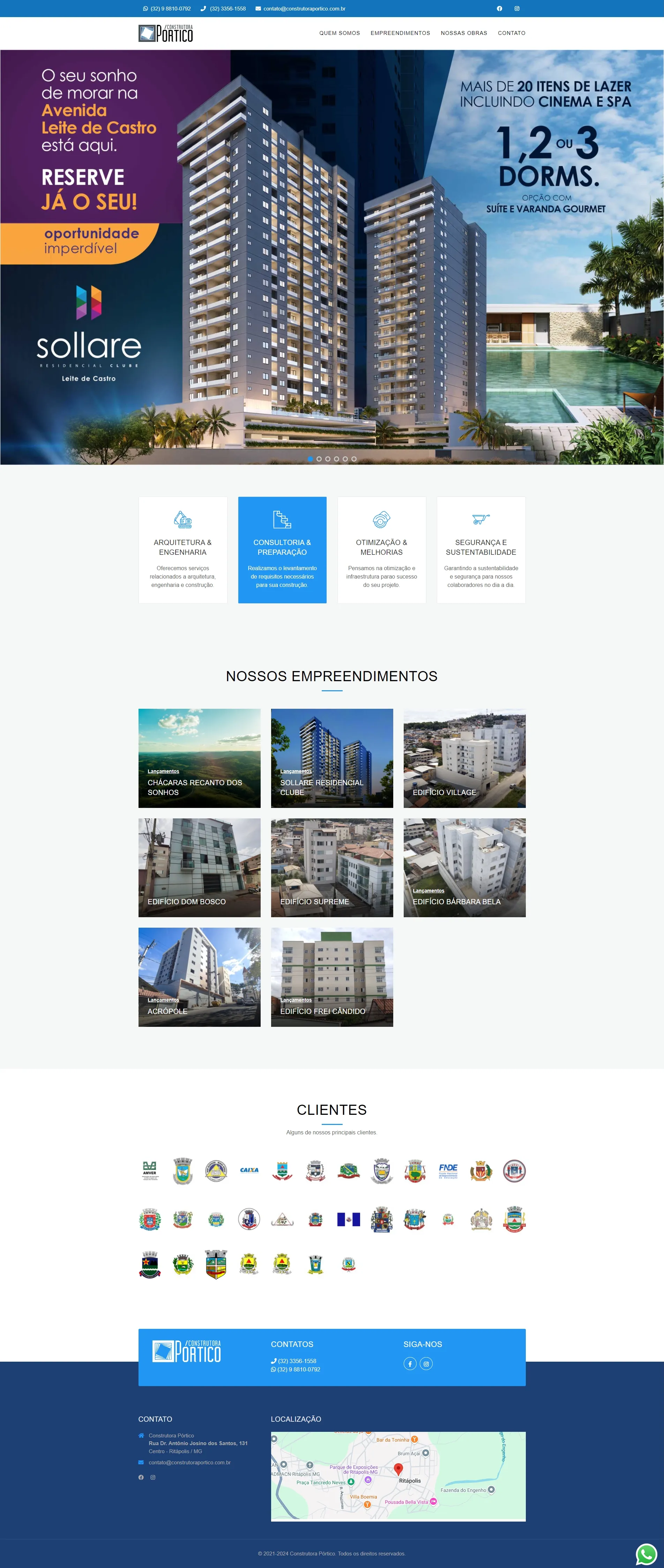 Website Construtora Pré-Moldados