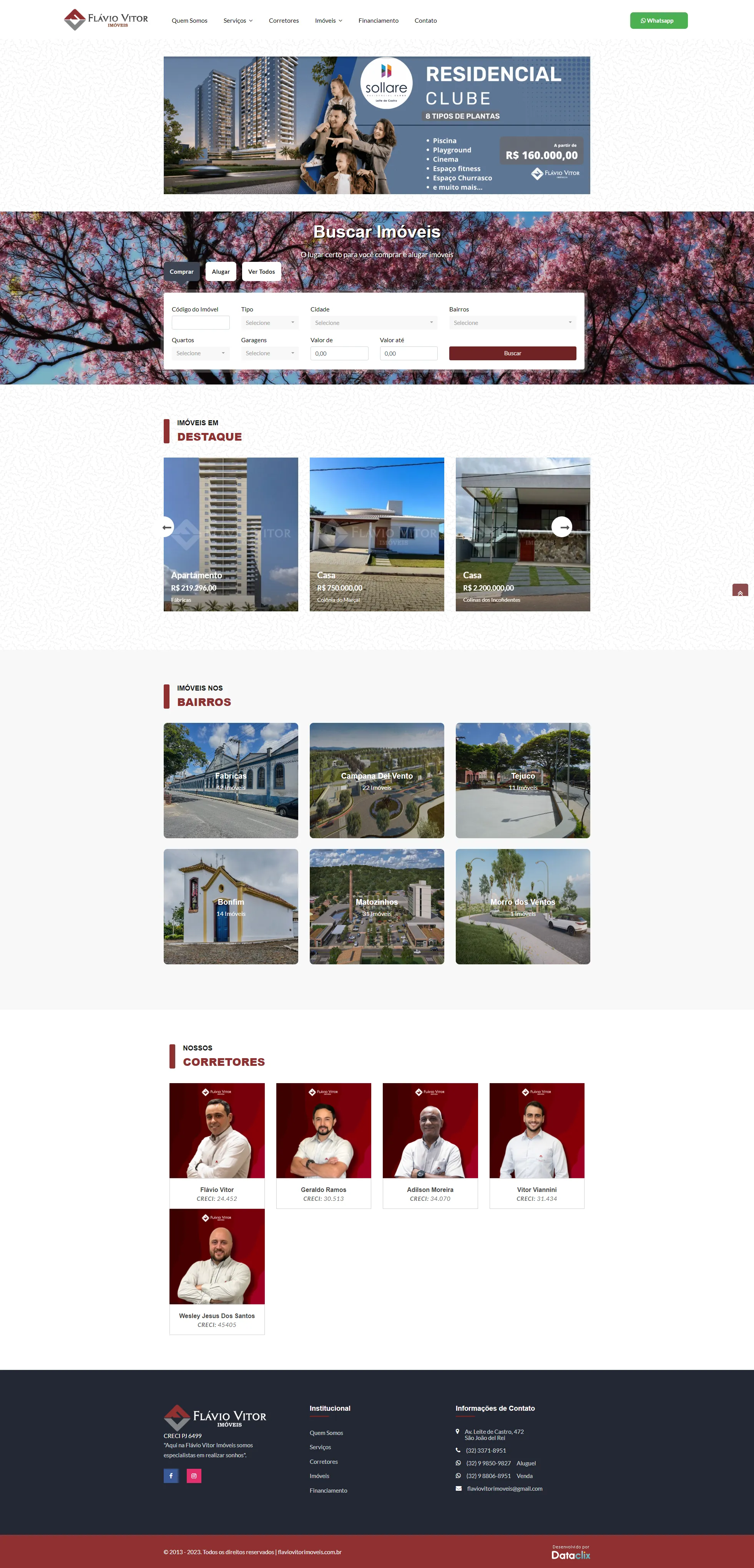 Website da Flávio Vítor Imóveis