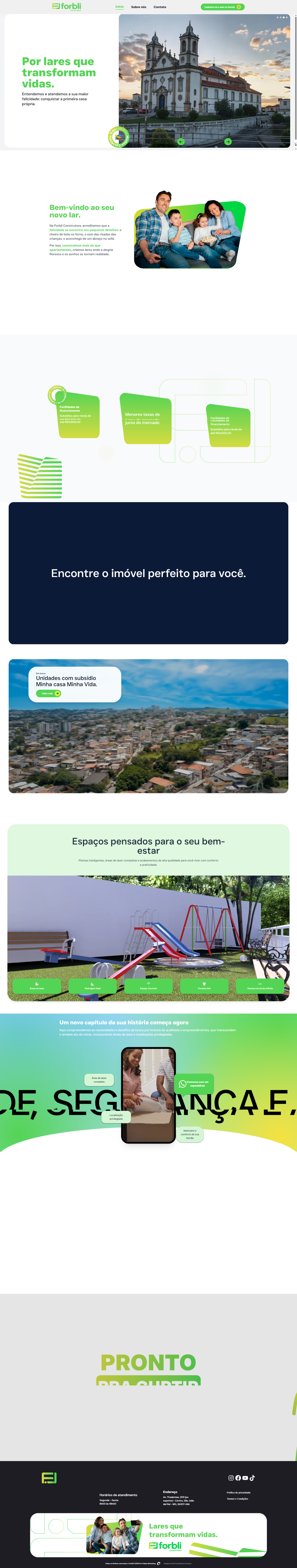 Screenshot do site da Construtora Forbli